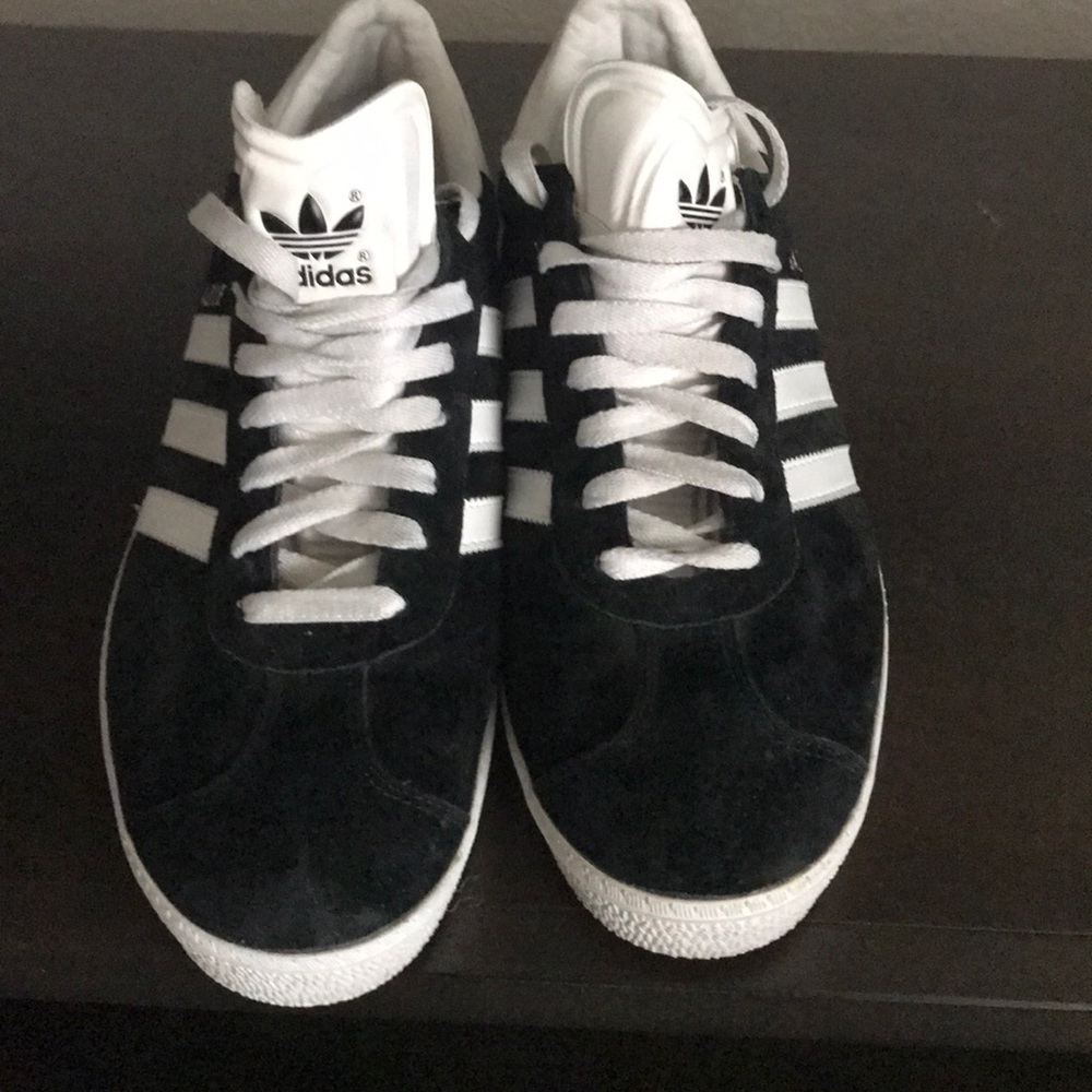 Men’s Adidas Gazelle Black White Silver Metallic